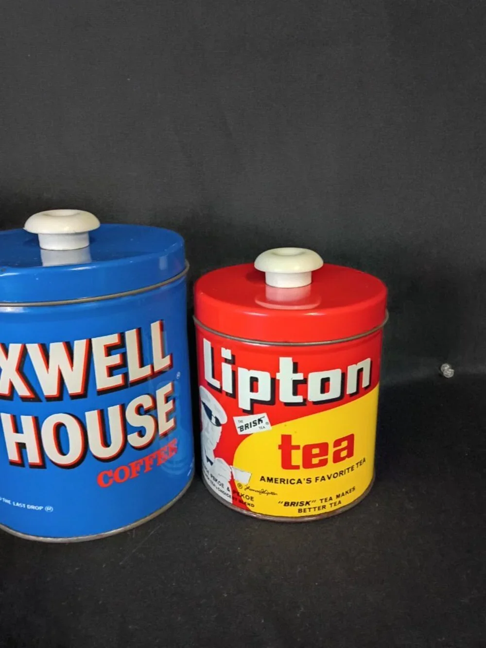Vintage Regal Ware Advertising Canister Set Pillsbury Domino Maxwell House Tea